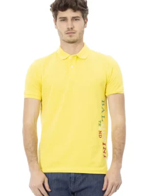 Baldinini Trend Yellow Cotton Men Polo Shirt