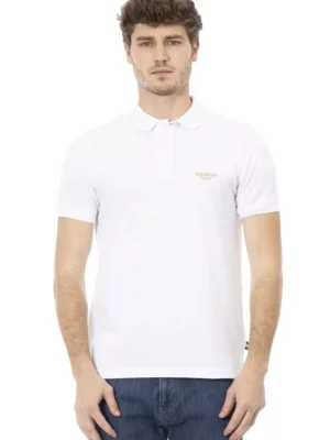 Baldinini Trend White Cotton Men Polo Shirt