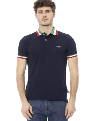 Baldinini Trend Blue Cotton Men Polo Shirt