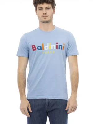 Baldinini Trend Light Blue Cotton Men T-Shirt