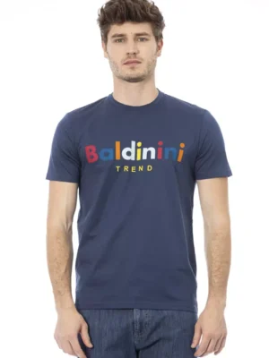 Baldinini Trend Blue Cotton Men T-Shirt