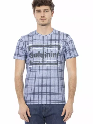 Baldinini Trend Light Blue Cotton Men T-Shirt