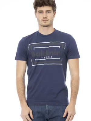 Baldinini Trend Blue Cotton Men T-Shirt