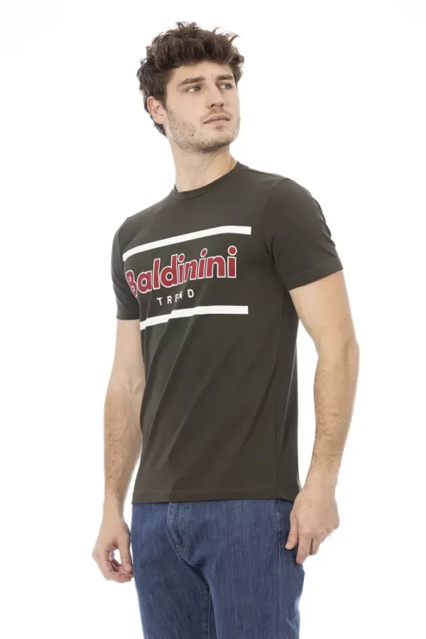 Baldinini Trend Green Cotton Men T-Shirt - Image 2