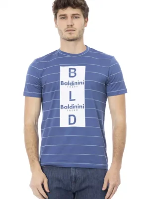 Baldinini Trend Blue Cotton Men T-Shirt