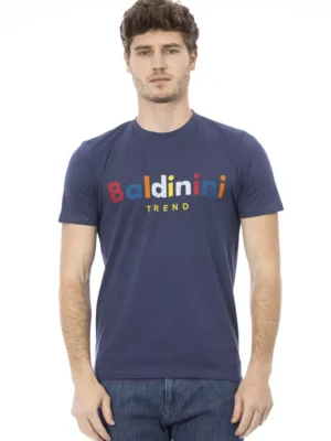 Baldinini Trend Blue Cotton Men T-Shirt