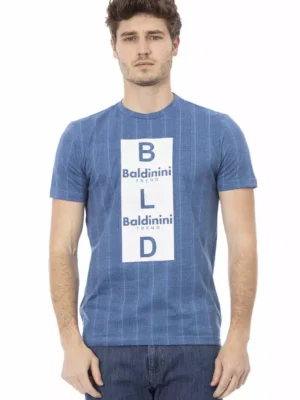 Baldinini Trend Light Blue Cotton Men T-Shirt