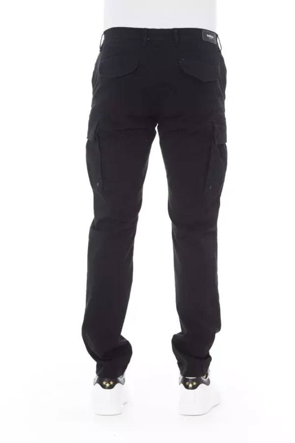 Baldinini Trend Sleek Black Cargo Trousers - Stretch Cotton Blend - Image 3