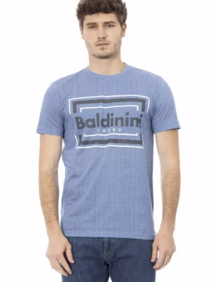 Baldinini Trend Light Blue Cotton Men T-Shirt