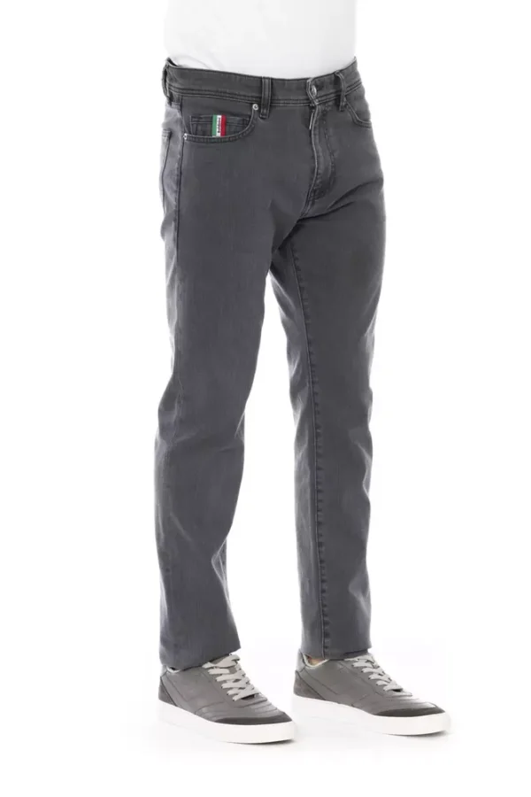Baldinini Trend Gray Cotton Men Jeans - Image 2