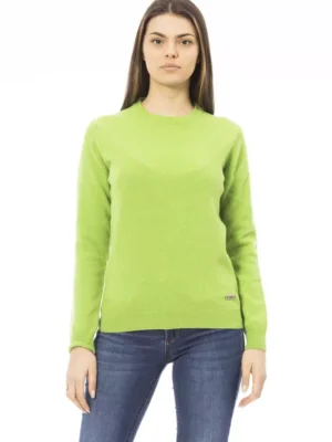Baldinini Trend Green Cashmere Women Sweater