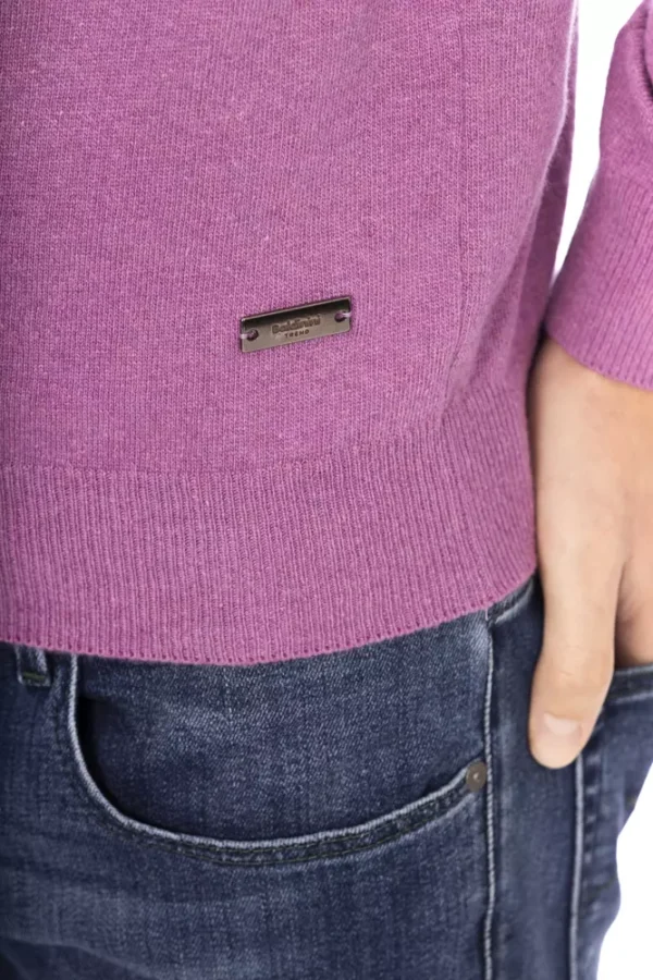 Baldinini Trend Purple Wool Men Sweater - Image 4