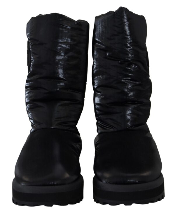 Dolce & Gabbana Elegant Mid-Calf Boots in Black Polyester - Image 5