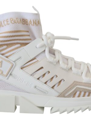 Dolce & Gabbana Elegant White Beige SORRENTO Sneakers