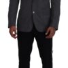 Dolce & Gabbana Elegant Gray Wool Blazer with Bee Crown Embroidery - Image 5