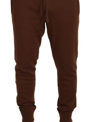 Dolce & Gabbana Elegant Brown Cashmere Jogger Pants