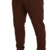 Dolce & Gabbana Elegant Brown Cashmere Jogger Pants - Image 2