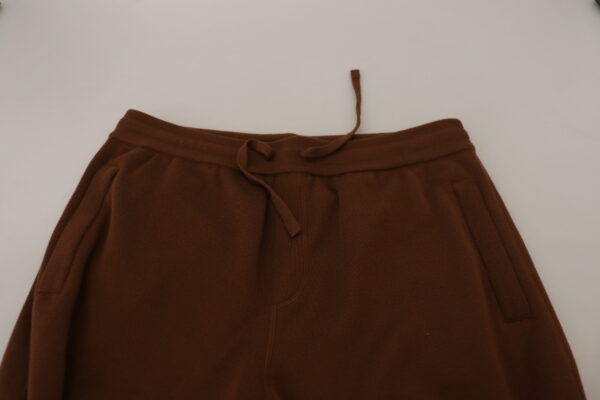 Dolce & Gabbana Elegant Brown Cashmere Jogger Pants - Image 5
