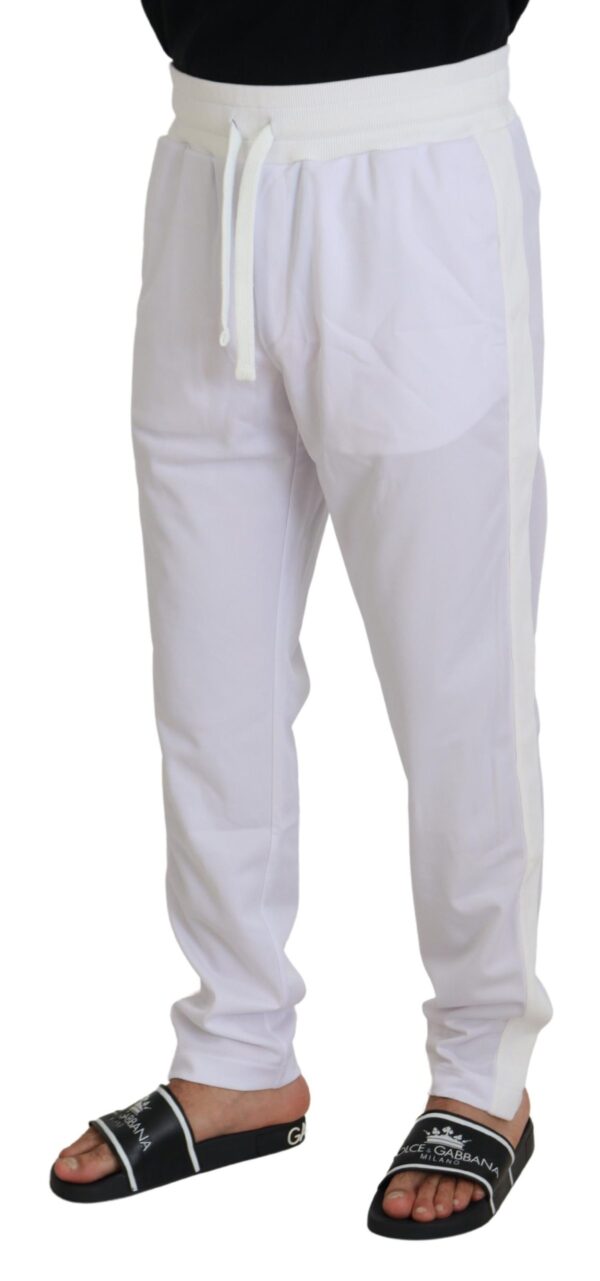Dolce & Gabbana Elegant White Jogger Pants for Sophisticated Comfort - Image 2