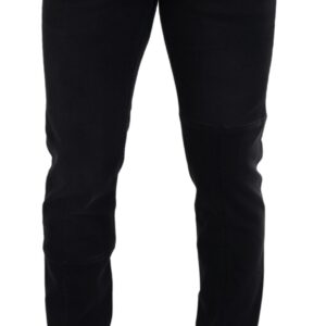 Dolce & Gabbana Sleek Black Cotton Blend Denim Pants