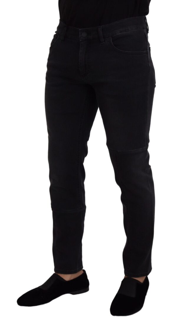 Dolce & Gabbana Sleek Black Cotton Blend Denim Pants - Image 2