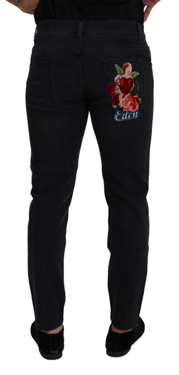 Dolce & Gabbana Sleek Black Cotton Blend Denim Pants - Image 3