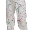 Dolce & Gabbana Chic White Splash Print Denim Pants - Image 2