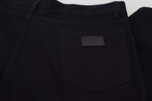 Dolce & Gabbana Elegant Black Silk Blend Denim Pants - Image 6