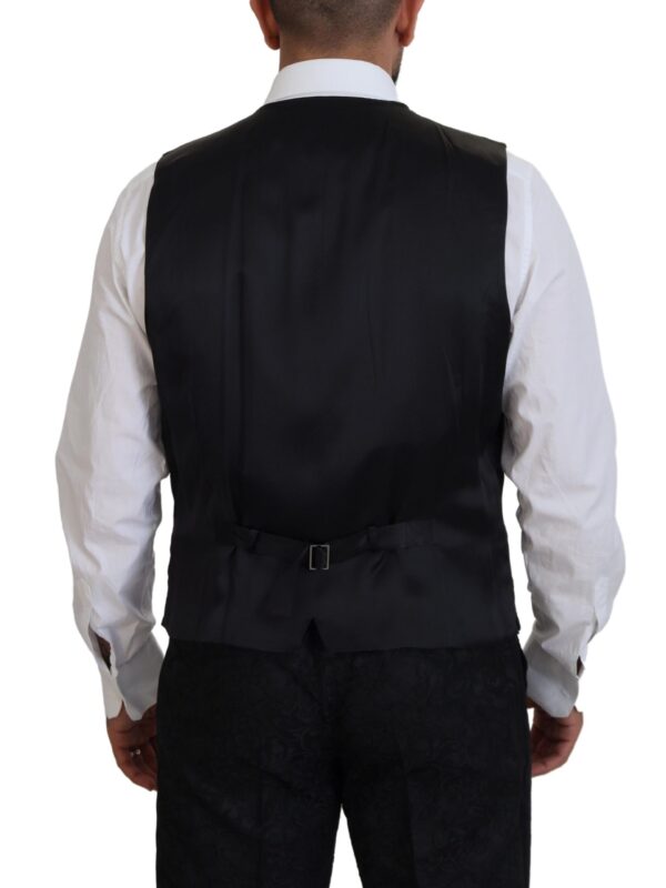 Dolce & Gabbana Elegant Black & Gold Slim Fit 3 Piece Suit - Image 7