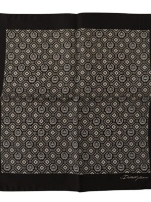 Dolce & Gabbana Elegant Black Silk Men's Scarf Wrap