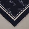 Dolce & Gabbana Elegant Blue Seahorse Silk Men's Scarf - Image 2