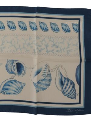 Dolce & Gabbana Elegant Blue Silk Men's Square Scarf