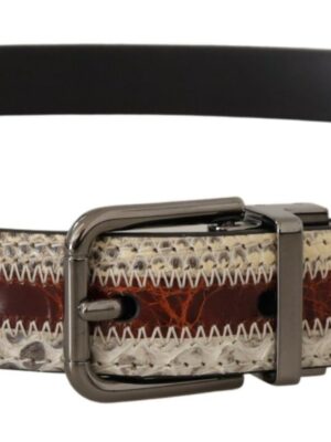 Dolce & Gabbana Multicolor Patchwork Snakeskin Belt