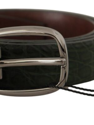 Dolce & Gabbana Elegant Italian Leather Crocodile Belt