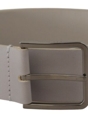 Dolce & Gabbana Elegant White Vitello Leather Belt