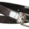 Dolce & Gabbana Sleek Grosgrain Leather Belt with Metal Buckle - Image 2