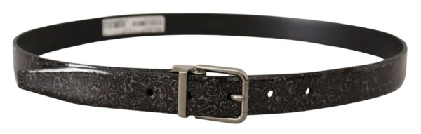 Dolce & Gabbana Sleek Grosgrain Leather Belt with Metal Buckle - Image 3