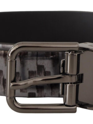 Dolce & Gabbana Sleek Italian Leather Belt in Sophisticated Gray