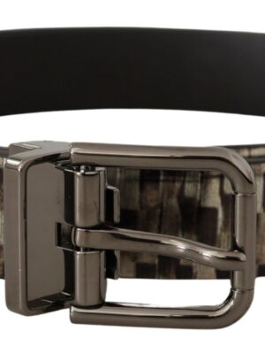Dolce & Gabbana Elegant Leather Silver Buckle Belt