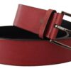 Dolce & Gabbana Elegant Grosgrain Leather Belt with Silver Buckle - Image 2