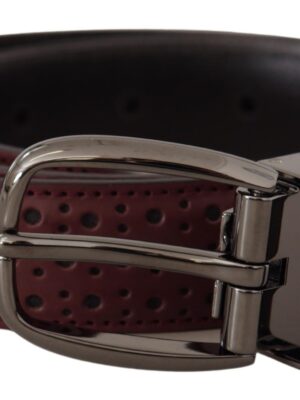 Dolce & Gabbana Elegant Leather Belt with Metal Buckle