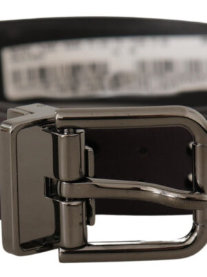 Dolce & Gabbana Burgundy Elegance Leather Belt