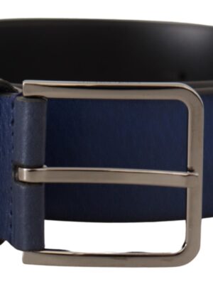 Dolce & Gabbana Elegant Italian Leather Belt in Blue