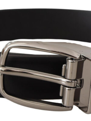 Dolce & Gabbana Elegant Leather Belt with Metal Buckle