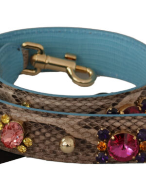Dolce & Gabbana Elegant Python Leather Shoulder Strap Accessory