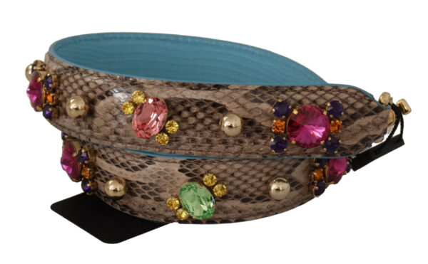 Dolce & Gabbana Elegant Python Leather Shoulder Strap Accessory - Image 2