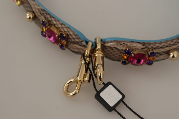 Dolce & Gabbana Elegant Python Leather Shoulder Strap Accessory - Image 3