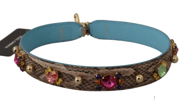 Dolce & Gabbana Elegant Python Leather Shoulder Strap Accessory - Image 5