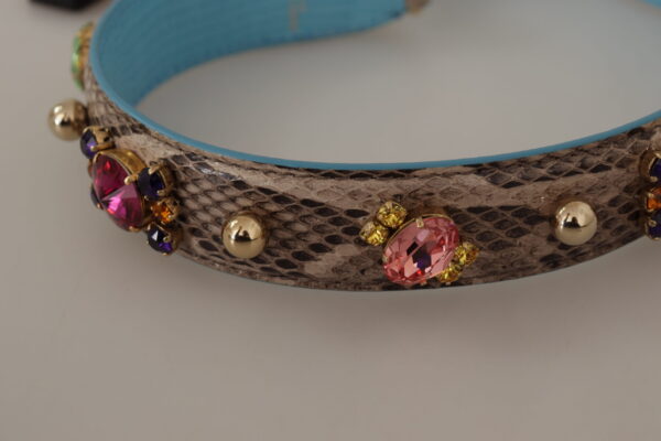 Dolce & Gabbana Elegant Python Leather Shoulder Strap Accessory - Image 6