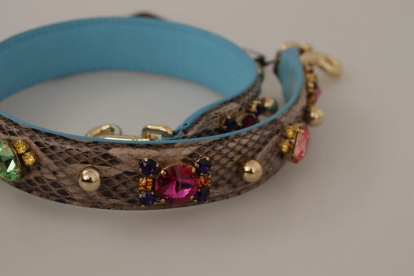 Dolce & Gabbana Elegant Python Leather Shoulder Strap Accessory - Image 8